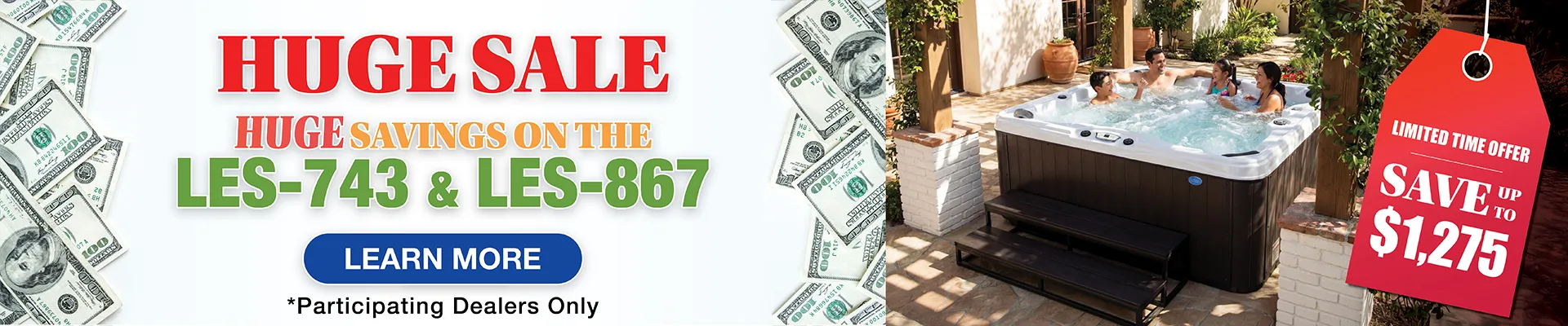 Calspas hot tub being used in a family setting - Las Vegas